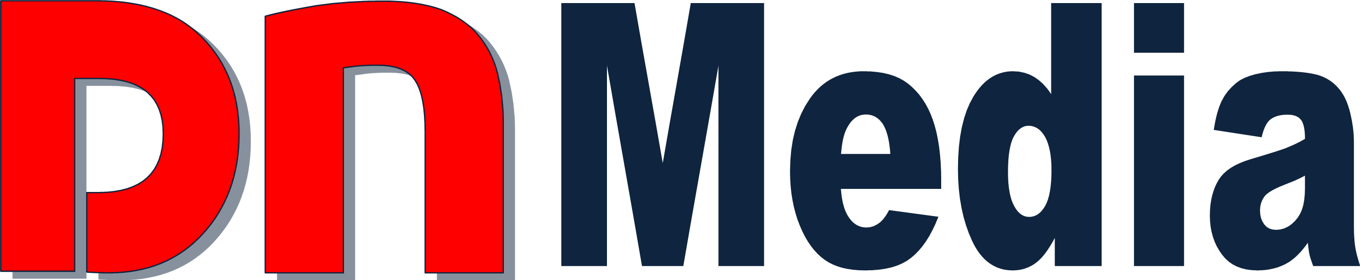 DN Media Logo Red Blue Letters